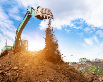 excavator in action